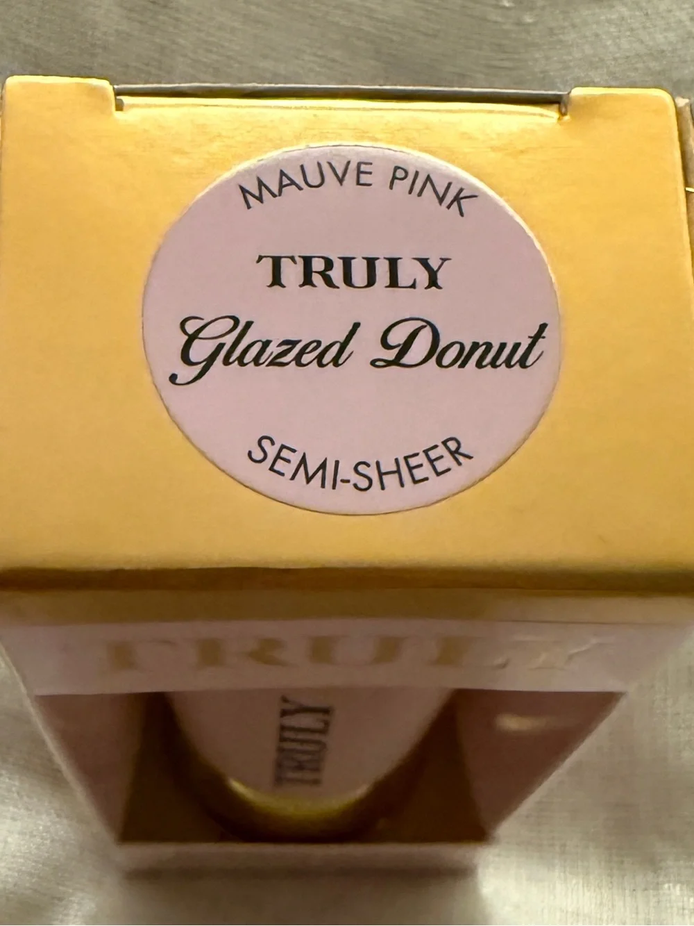 Truly Glazed Donut Hydrating Lip Gloss Mauve Pink 0.44 oz NIB Semi-Sheer